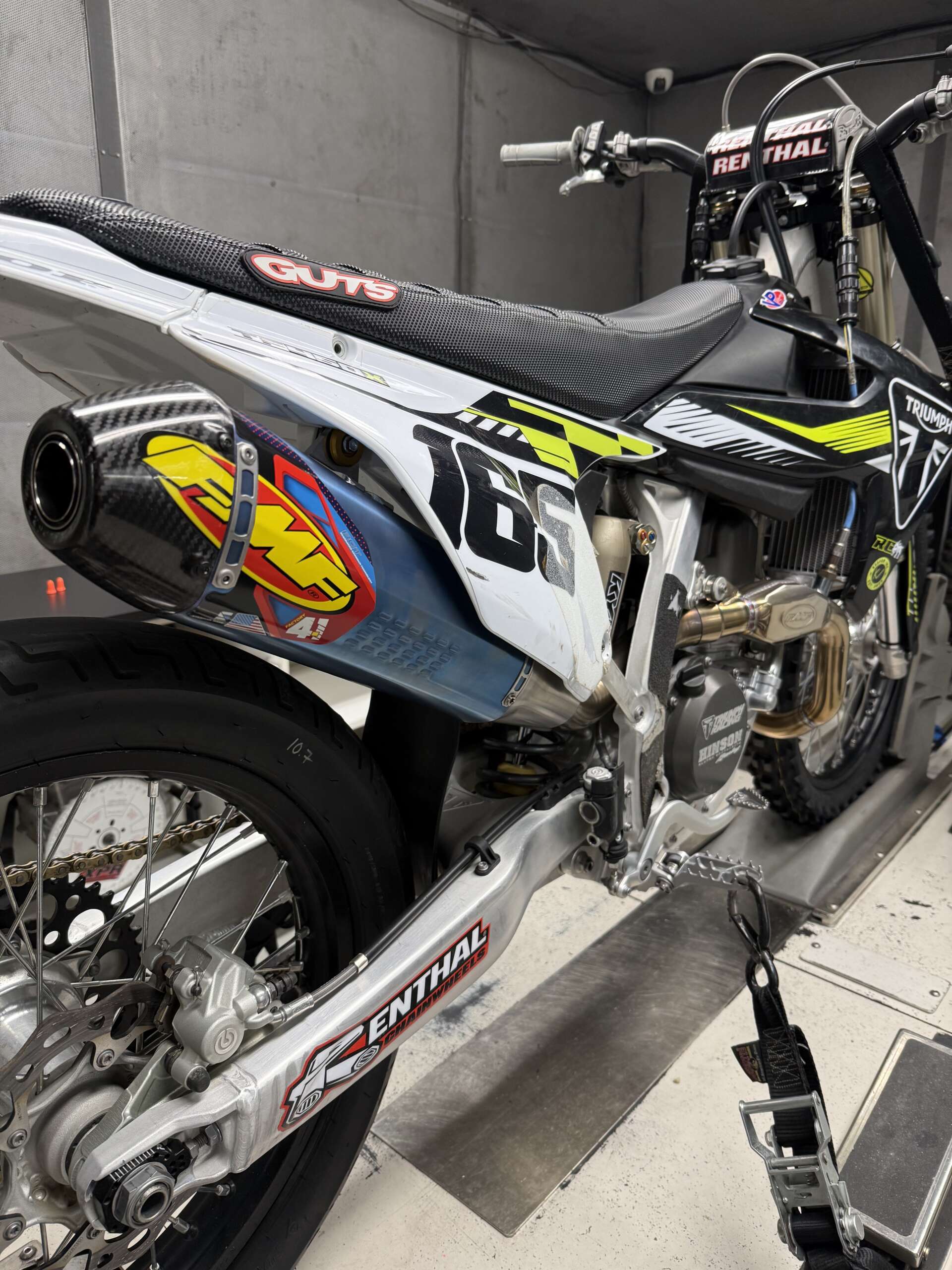 FLSTF1450　ツインテックモジュール　ボマーマフラー　HSR42　 FMF 4.1 Muffler System For Triumph TF-450 RC Edition – Keefer, Inc