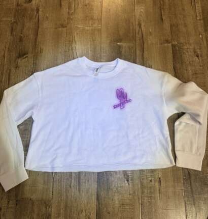 KEEFER TESTED "CACTUS" Girls crop-top sweatshirt
